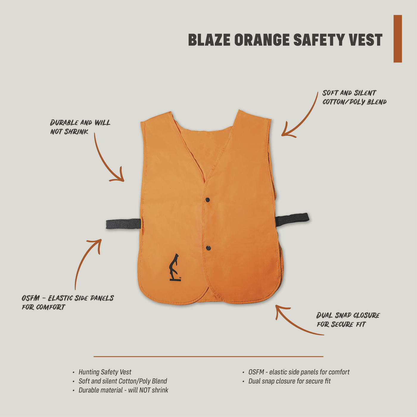 Youth blaze 2025 orange hunting vest
